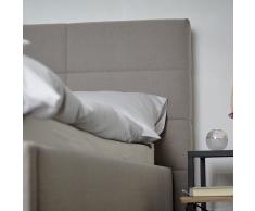 Nola Zwei Polsterbett mit Schattenfuge 160 taupe