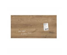artverum® Glas-Magnetboard Natural Wood 91 x 46
