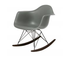 Eames Plastic Armchair RAR Schaukelstuhl basalt-schwarz