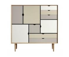 S3 Highboard eiche-mehrfarbig