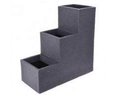 Pflanztreppe 3-stufig en vogue, 60x58x27 cm, grau
