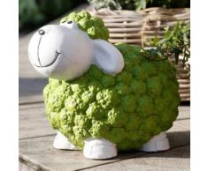 Gartenfigur Dekoschaf Gloria, 24x27x35 cm, Fiberglas, grün