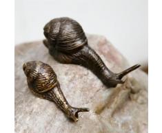 Gartenfigur Schnecken Flinki, 2er-Set, Bronze