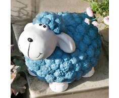 Gartenfigur Dekoschaf Gloria, 24x27x35 cm, Fiberglas, blau