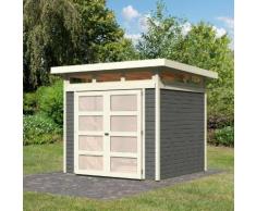 KARIBU Gartenhaus Sommersdorf 4, 19 mm, grau