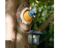 Solarlampe Baumspatz, 11x13,5x19,5 cm, Polyresin