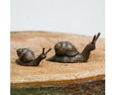 Gartenfigur Schnecken Elba, 2er-Set, Bronze