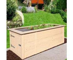 WEKA Profi-Hochbeet 669 mit Stauraum, naturbelassen, 21 mm, 205x79x81 cm