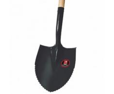 IDEAL-Spatenschaufel klein mit Wellenschliff, schwarz pulverbeschichtet
