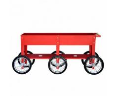 Herstera Hochbeet Urban Garden Wheels, rot, 150x35x80 cm