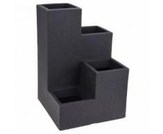 Pflanztreppe 4-stufig en vogue, 60x40x40 cm, grau