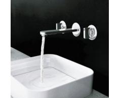 Steinberg Serie 170 3-Loch Waschtischarmatur für Wandmontage Ausladung: 154 mm 170.1900