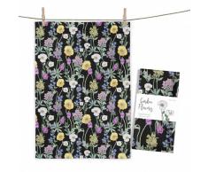Geschirrtuch "Garden Flowers Black"