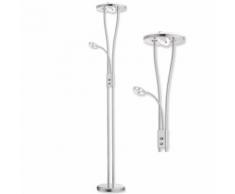 ROLLER LED-Deckenleuchte, Deckenlampe Helia - mit Leselampe - silber - rund, A+