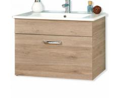 ROLLER Waschtischunterschrank, Badschrank Offenbach - Sanremo Eiche Terra - inklusive Waschtisch