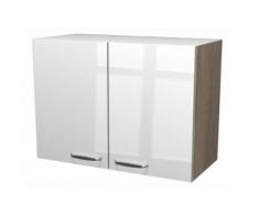 ROLLER Hängeschrank Valero - weiß Hochglanz-Sonoma Eiche - 80 cm (Nachbildung)