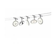 ROLLER LED-Deckenleuchte, Deckenlampe Pilatus - Chrom - mit Seilsystem, A+