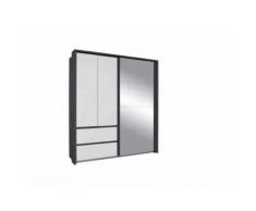ROLLER Kleiderschrank Wetzlar - grau metallic - alpinweiß - 3-türig