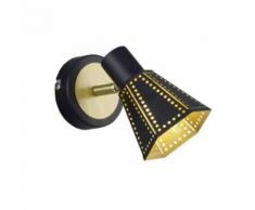 ROLLER Wandstrahler, Wandleuchte, Wandlampe Houston - schwarz matt-gold - 1-flammig, A++