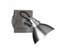 ROLLER Wandstrahler, Wandleuchte, Wandlampe Timber - Nickel matt - 1-flammig, A++