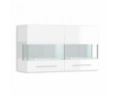 ROLLER Hängevitrine SKY - weiß-weiß Hochglanz - 110 cm breit