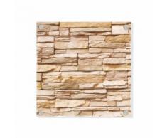 ROLLER Magnettafel - beige - Stein-Optik - Glas - beschreibbar - 40x40 cm