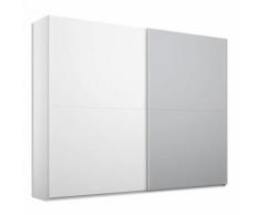 ROLLER Schwebetürenschrank, Kleiderschrank Luanda - Alpinweiß-Seidengrau - 2 türig - 250 cm breit