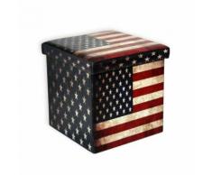 ROLLER Sitzhocker, Sitzwürfel Flagge America - faltbar - 38 cm