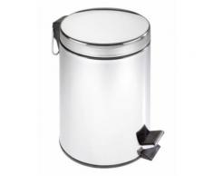ROLLER Wenko Kosmetikeimer, Treteimer - Edelstahl - 5 Liter