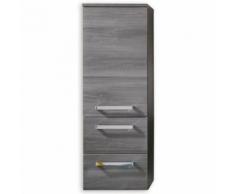 ROLLER Badschrank, Badezimmerschrank Adamo - Sardegna Rauchsilber - 45x130 cm