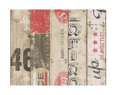 A.S. Creation Tapete Boys & Girls 5 - beige-rot - Planken - 10 Meter