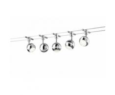 ROLLER LED-Deckenleuchte, Deckenlampe Baloubet - Chrom - mit Seilsystem, A+