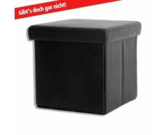 ROLLER Sitzhocker, Sitzwürfel - schwarz - Kunstleder - faltbar