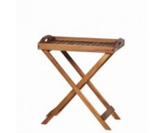 ROLLER Tabletttisch Astoria - braun - Akazie - 60x40 cm