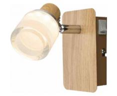 ROLLER LED-Wandstrahler, Wandleuchte, Wandlampe Alonis - Holz - braun, A+