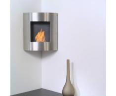 muenkel design aBlaze Ethanol Wandkamin: Edelstahl, gebürstet