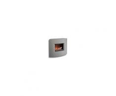 bergamo curve Opti-myst Elektro Wandkamin: Graualuminium