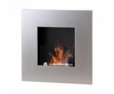 muenkel design square fire 75 Bio Wandkamin: Edelstahl, matt
