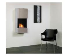 muenkel design wall flip Bio-Ethanol Wandkamin: Edelstahl, matt