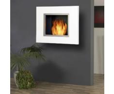 bergamo screen Bioethanol Wandkamin: Reinweiß (warm)