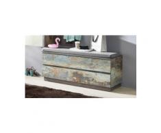Bank - Truhe Metal Vintage / Pinie Aquino dunkel Innostyle Sintra