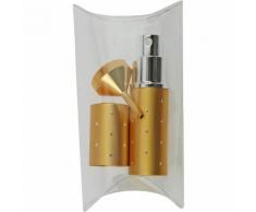 Fantasia Taschenzerstäuber gold für 10 ml + Trichter gold in Geschenkpackung
