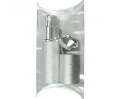 Fantasia Taschenzerstäuber silber für 10 ml + Trichter silber in Geschenkpackung