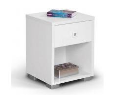 Easy Möbel (MA) Jugendzimmer - Nachtkästchen Gabriel 02, Farbe: Weiß - 52 x 42 x 38 cm (H x B