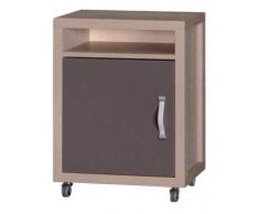 Easy Möbel (MB) Jugendzimmer - Rollcontainer Tobias 10, Farbe: Braun / Grau - 60 x 40 x 40 cm (H