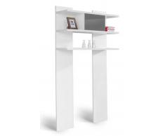 Easy Möbel (MA) Jugendzimmer - Regal Gabriel 13, Farbe: Weiß / Grau - 190 x 100 x 32 cm (H x B