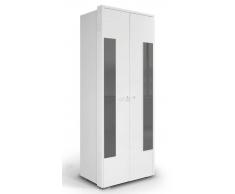 Easy Möbel (MA) Jugendzimmer - Drehtürenschrank / Kleiderschrank Gabriel 17, Farbe: Weiß / Gra
