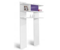 Easy Möbel (MA) Jugendzimmer - Regal Gabriel 13, Farbe: Weiß / Lila - 190 x 100 x 32 cm (H x B
