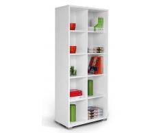 Easy Möbel (MA) Jugendzimmer - Regal Gabriel 12, Farbe: Weiß - 190 x 80 x 38 cm (H x B x T)
