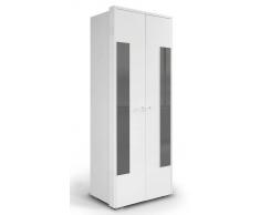 Easy Möbel (MA) Jugendzimmer - Drehtürenschrank / Kleiderschrank Gabriel 16, Farbe: Weiß / Gra